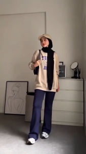 Celana Cutbray Scuba - Celana Cutbray Kantor - Celana Kerja Wanita - Celana Super Jumbo