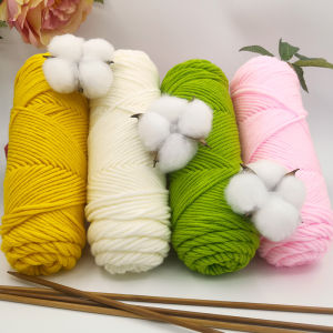 New 3Pcs/300g Cotton Select Yarn Light Worsted Thick Yarn For DIY Knitting Baby Wool Crochet Scarfcoat Sweater Weave Thread