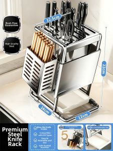 B&W | Multifunctional Stainless Steel Knife Stand