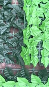 Blumey หญ้าเทียมพลาสติก ใบไม้เทียมตกแต่งผนัง 3D ขนาด 0.5x1 เมตร รั้วต้นใบไม้ปลอม ถอดออกได้ Artificial leaf fence