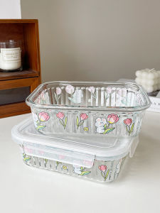 Hộp Cơm Trưa An Toàn Cho Lò Vi Sóng Thủy Tinh Dày Dặn Hộp Đựng Bảo Quản Dành Cho Nhân Viên Văn Phòng Hộp Đựng Bento Di Động Hộp Đựng Thực Phẩm