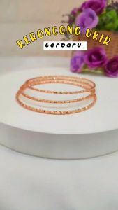 Cute jewelry gelang dewasa keroncong ukir isi 3pcs GL 085