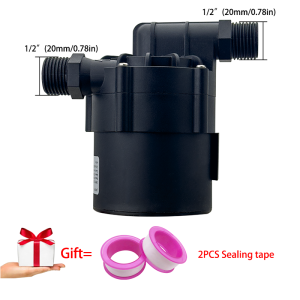 Silent Brushless Motor DC12V 24V 2500~3000L/H Water Heater Shower Booster Pump Maximum Lift 10M Can Be Equipped with EU Adapter