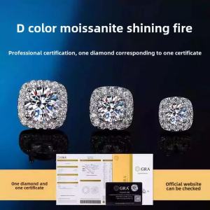 Classic Six Claw Platinum Diamond Stud Earrings for Women Classic Elegance Non Allergic AU750 Moissanite Diamond Studs