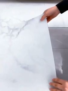 2MM Thickness Marble Design Vinyl Tiles Flooring Sticker Waterproof Self Adhesive Floor Home Decor