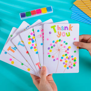 การ์ตูน DIY แฮนด์เมด กระดาษแข็ง 3 มิติ สร้างสรรค์ ปุ่ม วาดภาพ วันครู ของขวัญ วันหยุด วันเกิด วันหยุดพักผ่อน วันหยุด