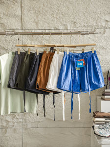 Ice Smooth Double Layer Breathable Oversize Quick Dry Beach Shorts Loose Fit Summer Youth Fashion Daily Wear Five-Quarter Pants