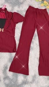 SÉT BỘ THUN XỐP.MÃ K10H.QUẦN DÀI ỐNG LOE