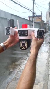 Camera YOOSEE Ngoài Trời 4 mắt 15M (Xoay Được 3 Mắt) 3 Màn Hình Độ Phân Giải Tích Hợp 46 LED Nét