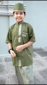 SARKOCI - SARUNG KOKO DAN PECI SETELAN PAKAIAN ANAK-ANAK BERWARNA BY MADINAH COLLECTION