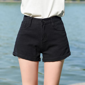 High Waist Skinny Denim Shorts Womens Summer Thin Loose Wide Leg 2025 New Style Slimming Cuffed A-Line Hot Pants Trendy INS