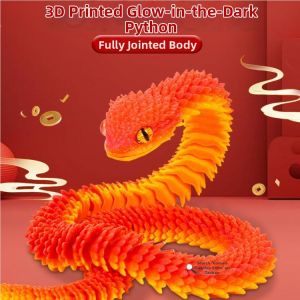 ZHENG FU | New Year Red 3D Printed Jointed Animal Toy