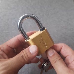 Gembok Soligen PER 60mm Anti Karat Bahan Kuningan Gembok Komputer Leher Pendek / Panjang Gembok Rumah Pagar