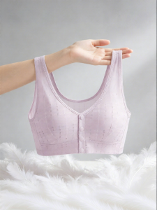 DTHN | Cotton Breathable Front-closure Brassiere No Wire Comfort Underwear