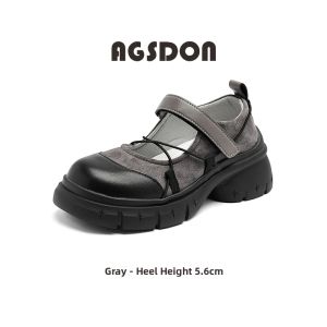 Agsdon | Elevating Thick Sole Mary Jane Shoes Single Shoes for Autumn and Outdoor Activities