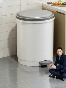 HANSHILIUJIA | Foot Pedal Trash Can Large Capacity