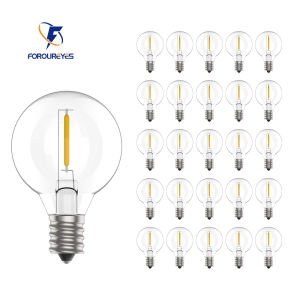 20 pack E12 Led Bulb 5V 24V 110V 220V Waterproof G40 Light Bulbs Warm White Filament Lamp for String Lights Outdoor Decoration
