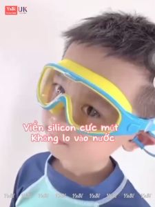 Combo kính bơi trẻ em Mũ bơi cho bé gái bé trai chính hãng cao cấp kèm nút bịt tai chống nước Yabi full box