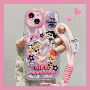  15 Phone Case 14Promax New Model Cute Cartoon Police Girl Flying Design Creative Protection Cover with Lanyard Strap