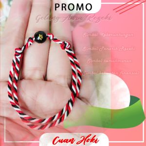 Cuan Hoki Gelang Tali Tridatu Aura 1 bola Original Khas Bali Gelang pria & Wanita Gelang kebudayaan mantra tibet Bisa COD