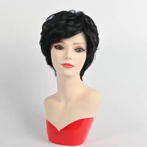 TSE Womens Short Curly Real Hair Wig Natural & Realistic Mothers Day Gift RW09HM