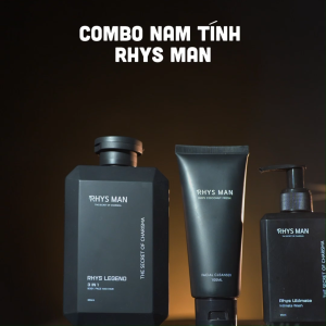 Combo Tinh Tế của Rhys Man bao gồm sữa tắm gội 3in1 350ml và dung dịch vệ sinh nam 100ml sua tam