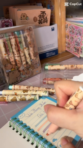 Hộp 6 Bút Highlighter Hình Cappybara- Bút Đánh Dấu Cappybara 6 Màu Mini