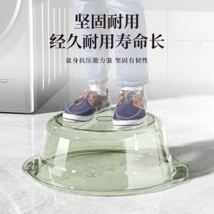 Large Size Transparent Double Ear Face Washing Basin Household Laundry Foot Bath Bucket for Dormitory Kitchen Home Use