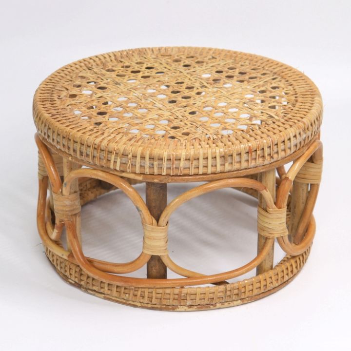 Handmade Rattan Sitting Pier Leisure Rattan Stool Small Pier Furniture