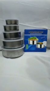 Rantang 5 Susun + Tutup Bahan Stainlees - Fresh Box Set isi 5 pcs