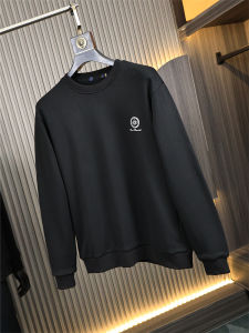 เสื้อสเวตเตอร์ผู้ชายฤดูหนาวบุขนแกะ: เสื้อสวมหัวแขนยาวคอกลมสีบริสุทธิ์สําหรับการใช้ลําลอง