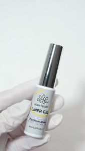 BORN PRETTY | BORN PRETTY 8ml Platinum Silver Liner Gel Nail Polish Smooth Flexible Brush Glitter Color UV LED Painting Gel DIY Nail Drawing