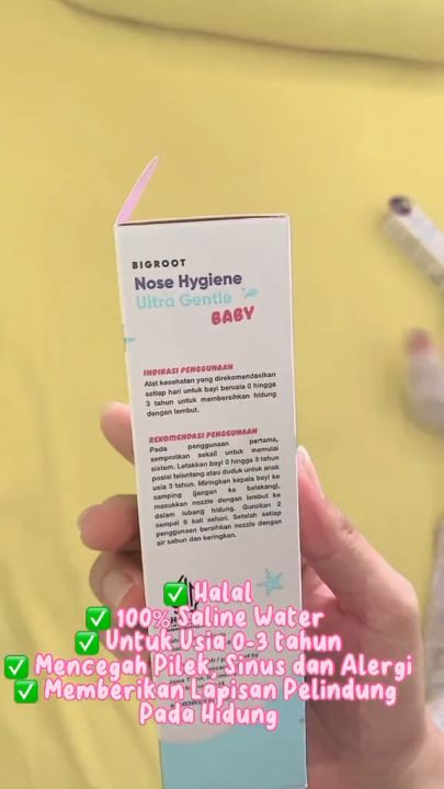 Bigroot Nose Hygiene Ultra Gentle Baby & Nose Hygiene Stuff Relief 50ml | Halal Nasal Spray Semprotan Pencuci Hidung Bayi Anak Kids Dewasa / BIG ROOT BANDUNG