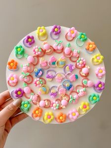 Cute Childrens Hair Ties Girls Small Size Non-Damaging Elastic Hair Bands for Braiding And Styling Hair Accessories