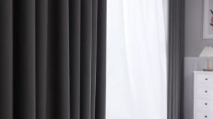100% Blackout Curtain 5.2/6/7.2/8.3/9/10ft Height for Bedroom Living Room Double Black Lined Thermal Insulation Windows