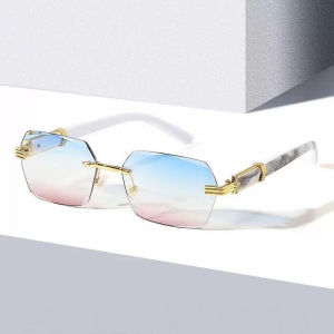 New Style Frameless Rimless Sunglasses For Women Fashionable And Trendy With Gradient Oceanic Lenses 1326