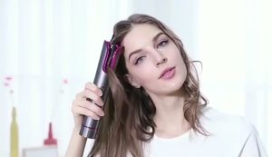 Cordless Automatic Hair Curler Wireless Hair Curling Iron with LCD Temperature Display Temperature Adjustable Fast Hair Curler Styling