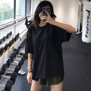 Maxrun Womens Loose Fit Quick Dry Short Sleeve T-Shirt Yoga Fitness Running Clothing plus Size Summer Breathable Polyester