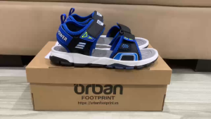 Sandal Kids URBAN FOOTPRINT Quai Dán SD2502 trẻ em màu đen lam 100% chính hãng bảo hành 03 tháng đối với lỗi nhà sản xuất