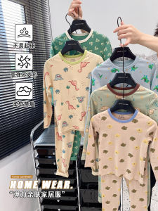 Kids Stretch Lycra Cotton Comfortable Home Wear Boys and Girls Cartoon Full Printed Pajamas Baby Long Johns Top & Bottom Set Suit New