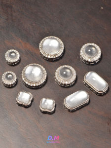 S925 เงินแท้ชุบทอง DIY พร้อมอุปกรณ์ทำเครื่องประดับ เรซินธรรมชาติ ไข่มุกน้ำแข็งสูง ลูกปัดไข่มุก ลูกปัดกระจกใส