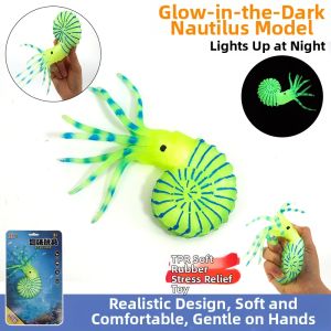 Realistic Glow-in-dark Ammonite Model