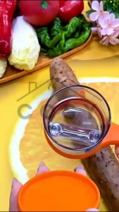 COSY Pisau Pengupas Kulit Buah Dengan Wadah Penyimpanan / Pisau Pengupas Buah Dan Sayur Dengan Wadah Sampah Fruit and Vegetable Peeler With Container / Alat Kupas Kulit Buah Dan Sayur Dengan Wadah Sampah