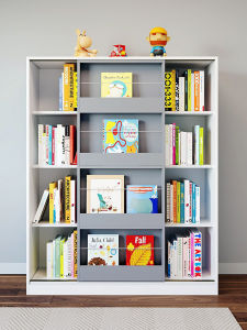 KEBIXIONG | Childrens Storage Bookshelf with Sliding Doors