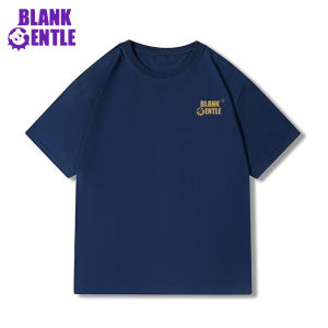 Classic Japanese Style Color Block Logo Print Loose Fit round Neck Short Sleeve Pure Cotton T-Shirt American Simple Style Casual Top for Men