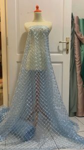 Kain Brukat Tille Kotak | Tille Jaring | Tille Mesh Kotak Square Korea 1/2 meter