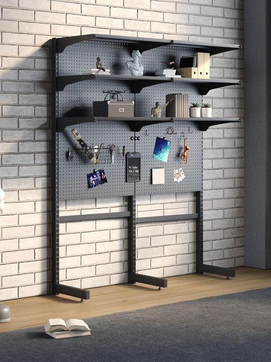 PINDON Basics Hole Board Minimalist Modern Metal Storage Shelf สําหรับ ...