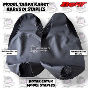 SARUNG KULIT JOK MOTOR BEAT BAHAN AMPLAS VARIASI KOTAK CATUR TERBARU!!!