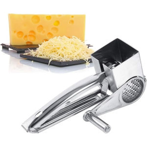 Stainless Steel Cheese Grater Handheld Manual Rotary Butter Shredder Multifunctional Fruits Cheese Shred Tools Kitchen Gadgets