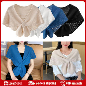 Knitted Shawl Womens Outdoor Wear Spring and Autumn Scarf Office Collar Shoulder Protection for Cold and Summer